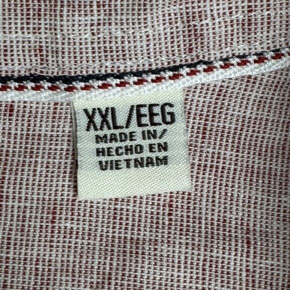 Weatherproof Vintage Mens Shirt XX-Large Red Short Sleeve Button Down - Picture 9 of 10